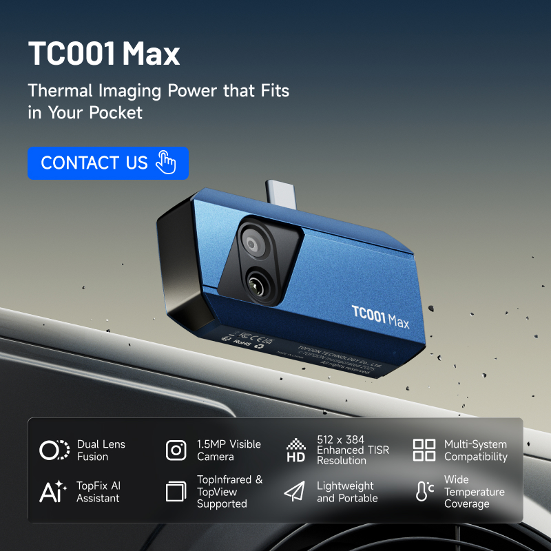Topdon Tc001 Thermal Camera - TOPDON TC001 Max Dual-Lens Mini Mobiele